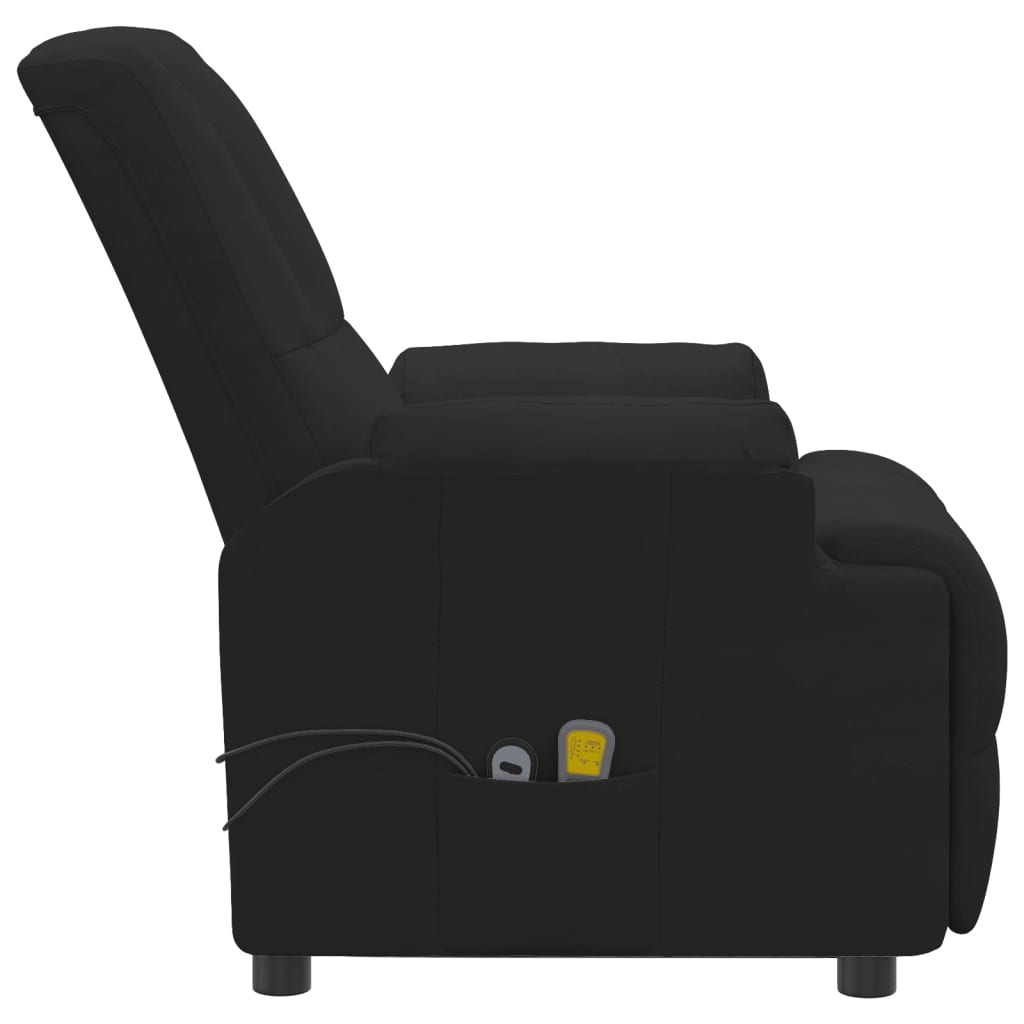 Sta-op-massagestoel kunstsuède zwart