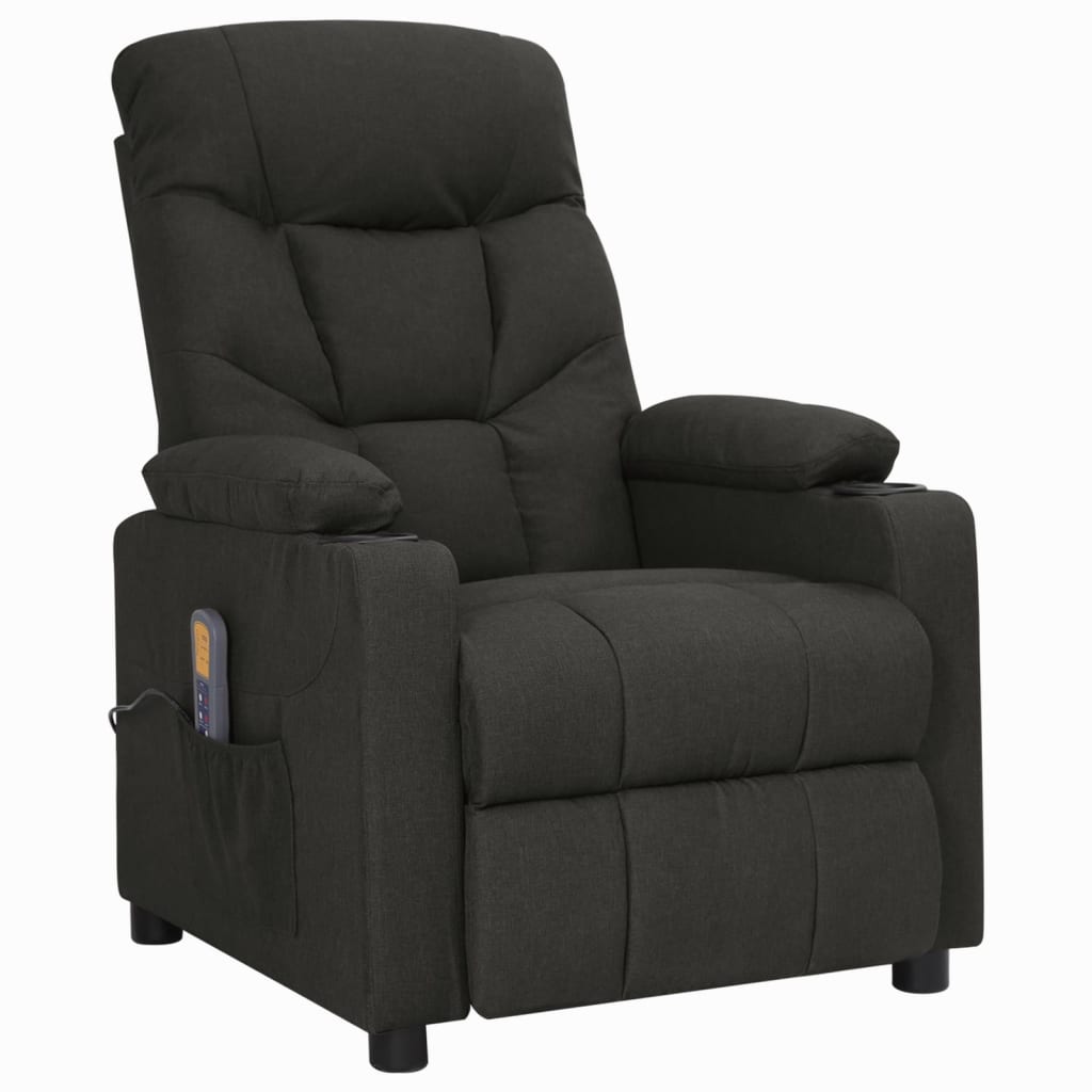 Sta-Op-Massagestoel Stof Zwart