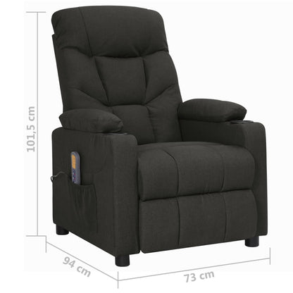 Sta-Op-Massagestoel Stof Zwart