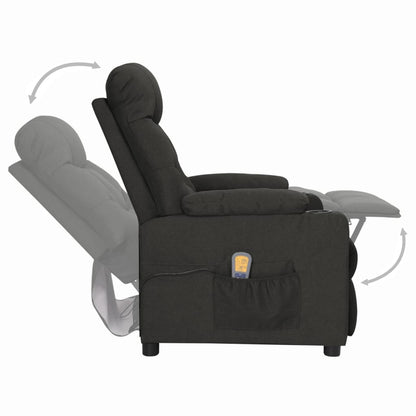 Sta-Op-Massagestoel Stof Zwart