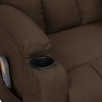 Sta-op-massagestoel stof donkerbruin