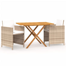 3-Delige Tuinset Met Kussens Beige