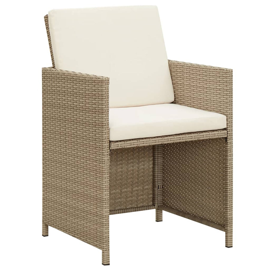 3-Delige Tuinset Met Kussens Beige
