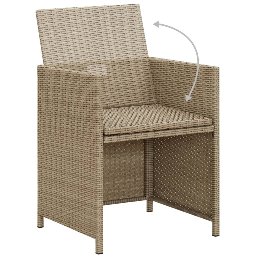 3-Delige Tuinset Met Kussens Beige