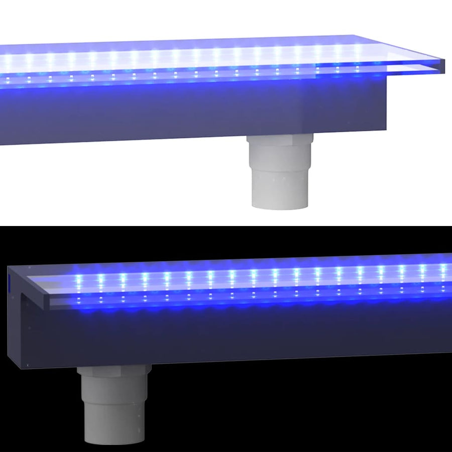 Watervaloverlaat Met Rgb Led's 90 Cm Acryl 90 x 21 x 8 cm