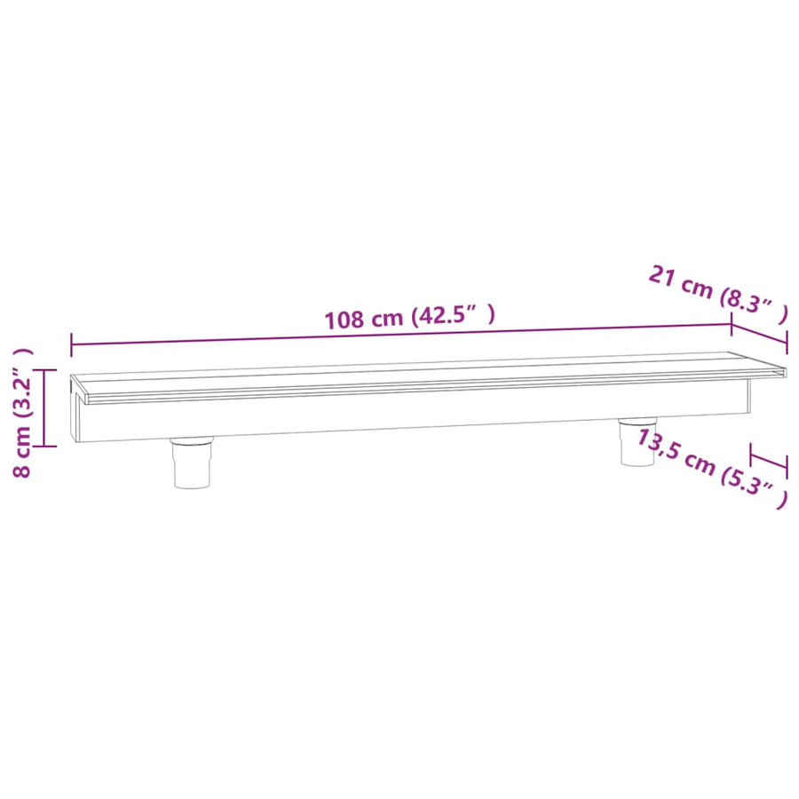Watervaloverlaat Met Rgb Led's 108 Cm Acryl