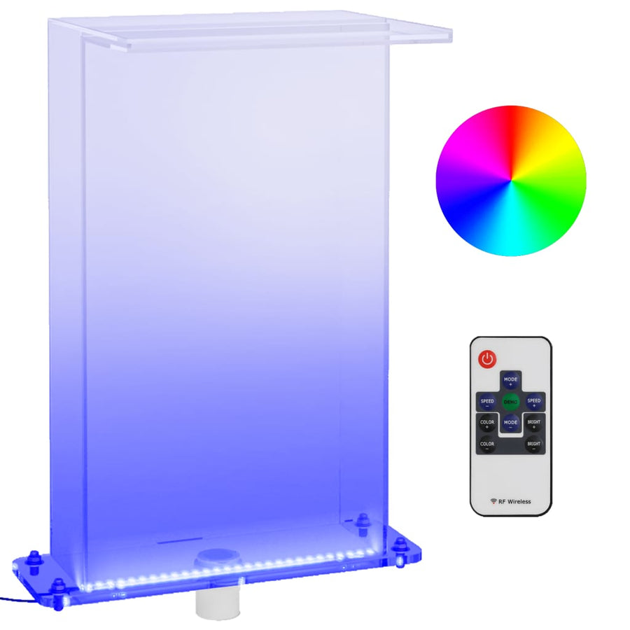 Zwembadfontein Met Rgb Led's 51 Cm Acryl