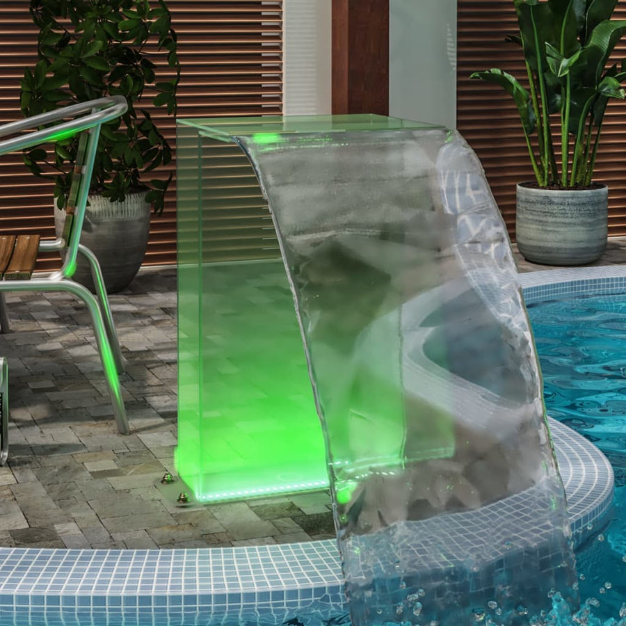 Zwembadfontein Met Rgb Led's 51 Cm Acryl