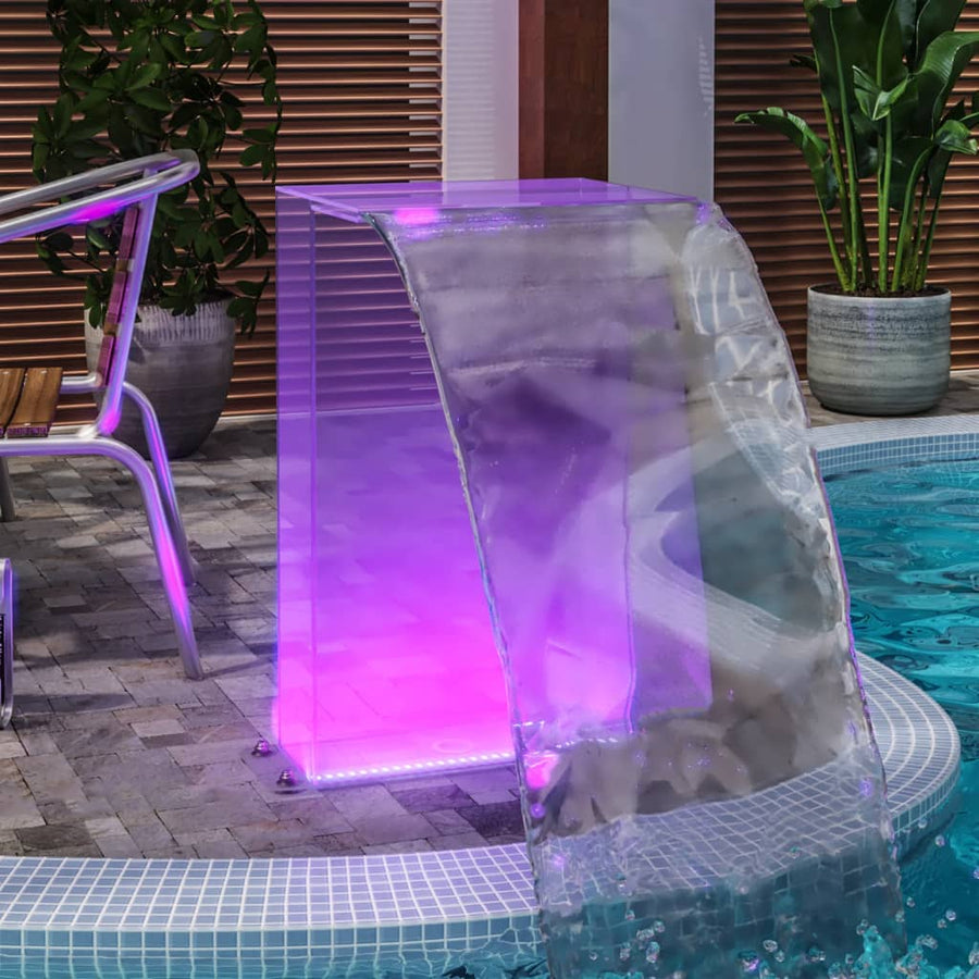 Zwembadfontein Met Rgb Led's 51 Cm Acryl