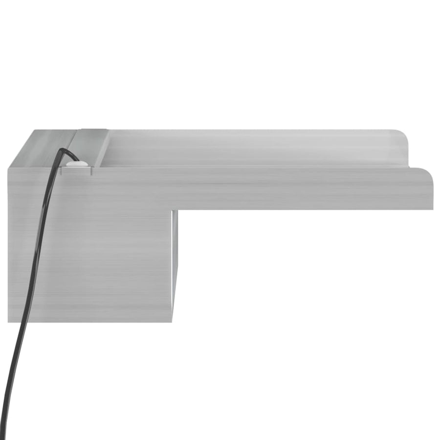 Watervaloverlaat Met Rgb Led's 30 Cm Roestvrij Staal