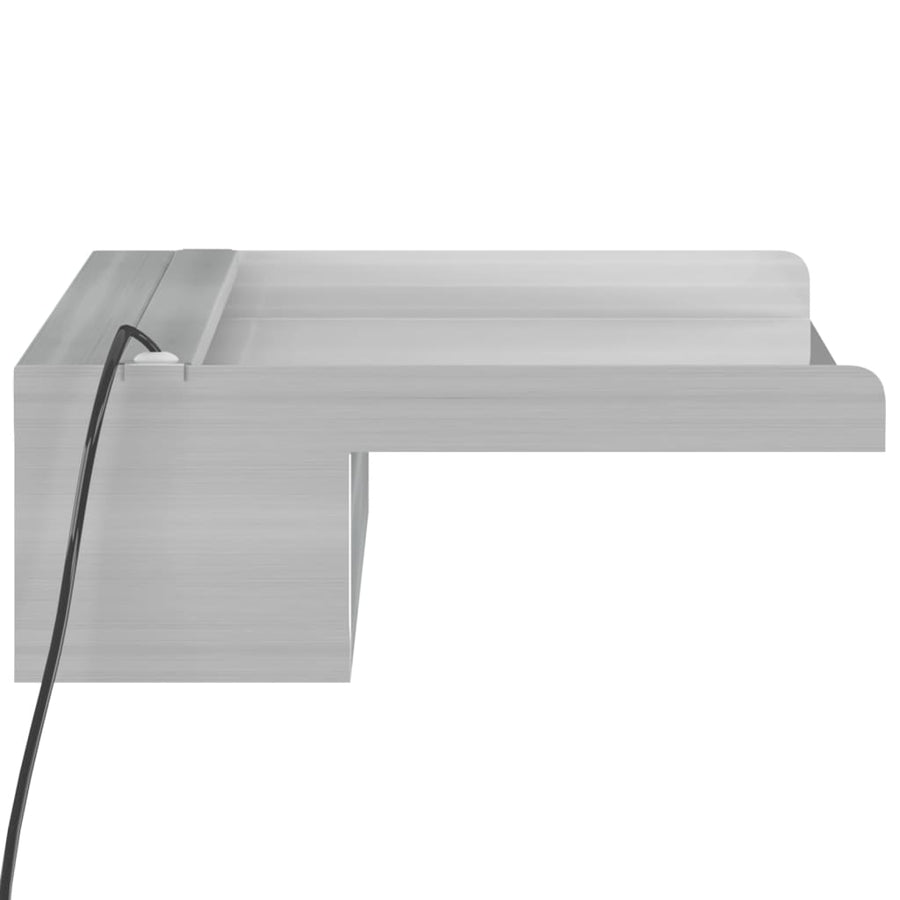 Watervaloverlaat Met Rgb Led's 45 Cm Roestvrij Staal 45 x 21 x 8 cm