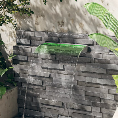 Watervaloverlaat Met Rgb Led's 60 Cm Roestvrij Staal 60 x 21 x 8 cm