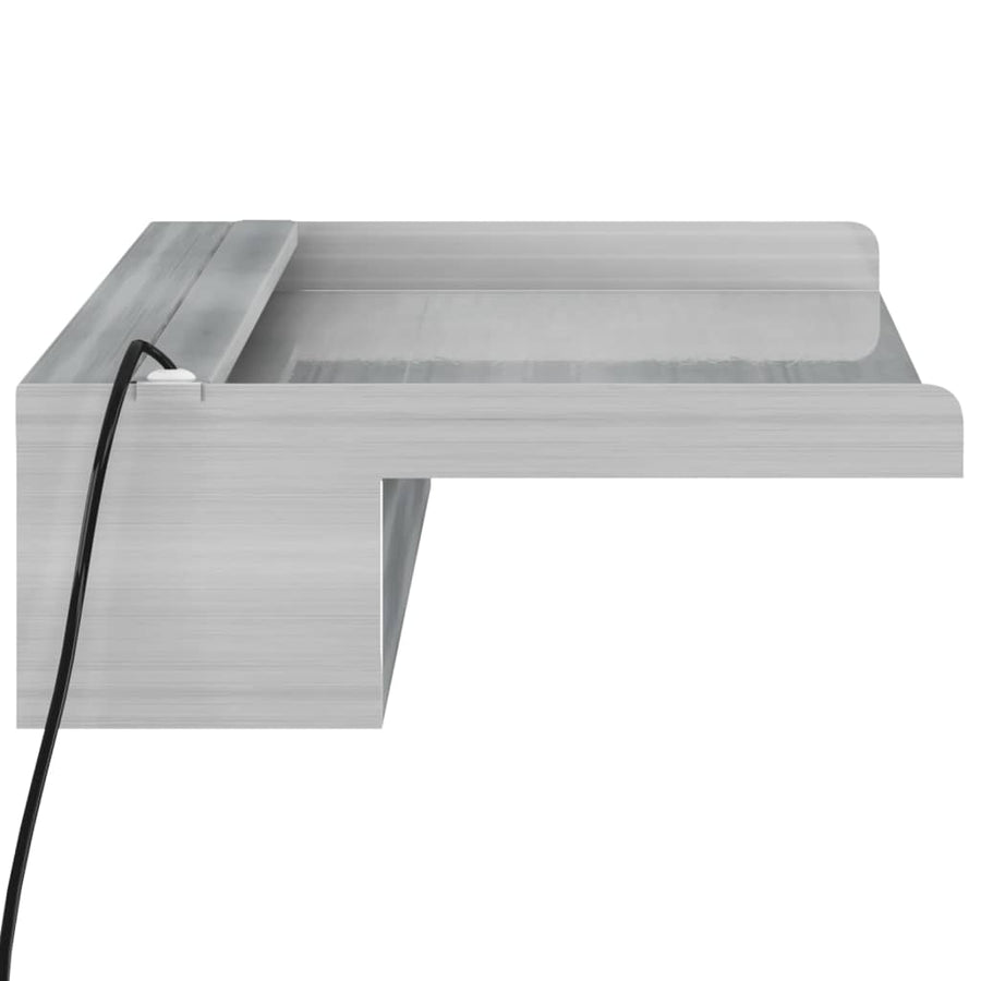 Watervaloverlaat Met Rgb Led's 60 Cm Roestvrij Staal 60 x 21 x 8 cm
