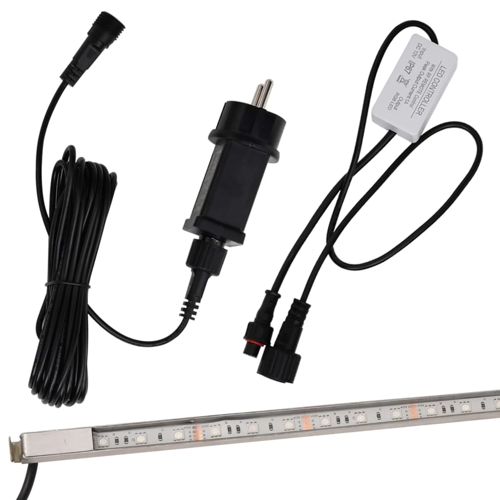 Watervaloverlaat Met Rgb Led's 60 Cm Roestvrij Staal 60 x 21 x 8 cm