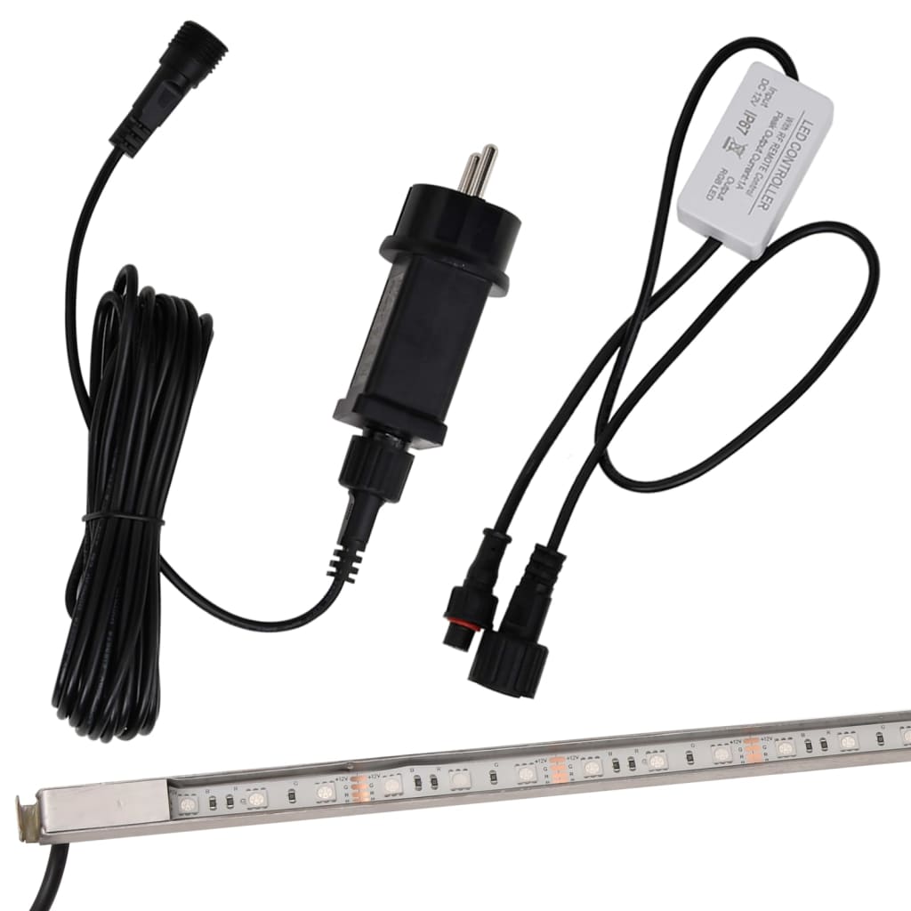 Watervaloverlaat Met Rgb Led's 90 Cm Roestvrij Staal 90 x 21 x 8 cm