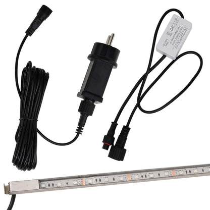 Watervaloverlaat Met Rgb Led's 90 Cm Roestvrij Staal 90 x 21 x 8 cm