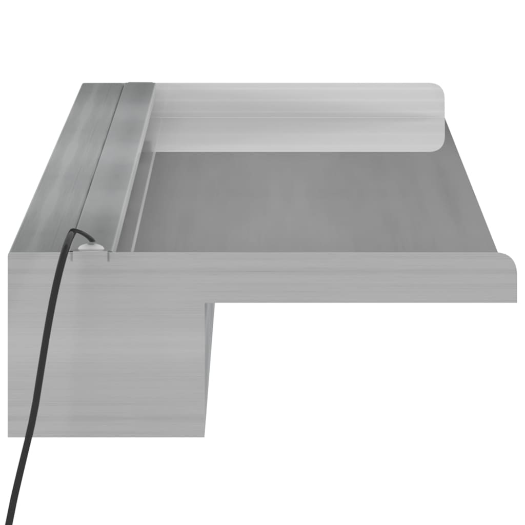 Watervaloverlaat Met Rgb Led's 108 Cm Roestvrij Staal 108 x 21 x 8 cm
