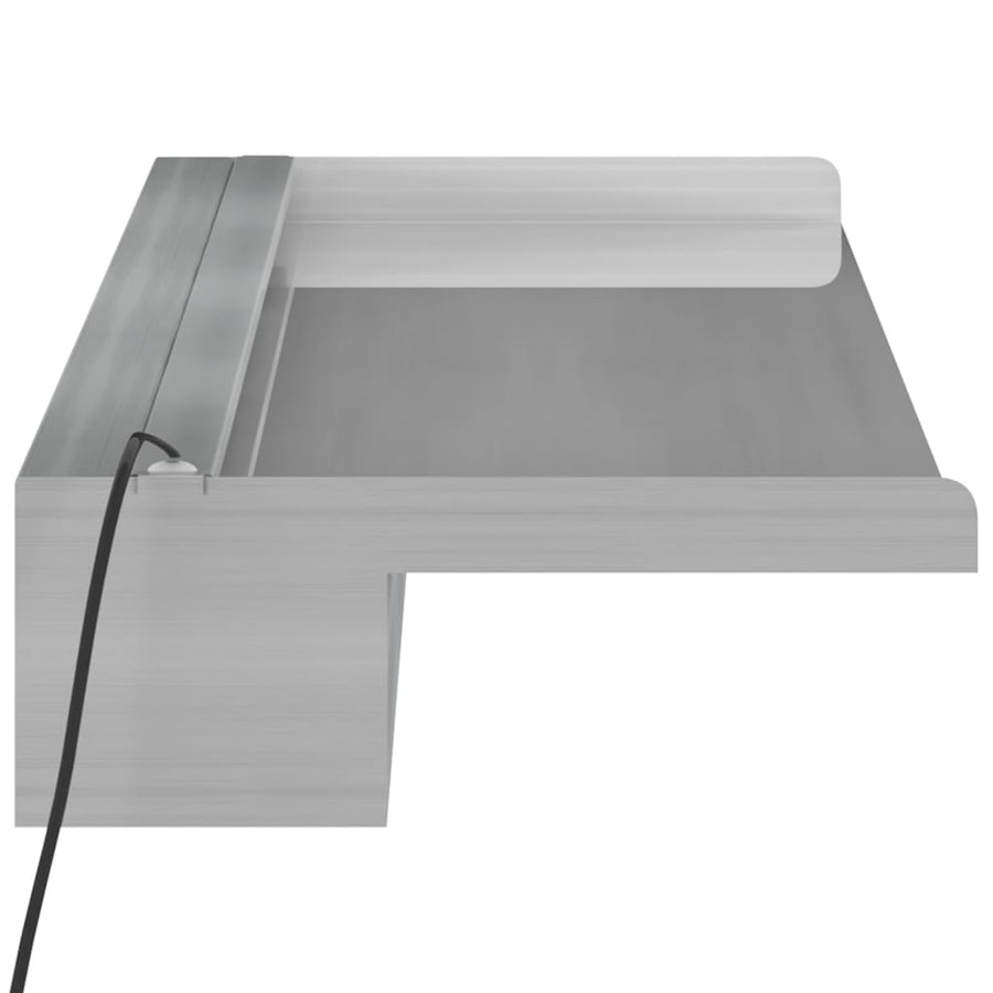 Watervaloverlaat Met Rgb Led's 108 Cm Roestvrij Staal