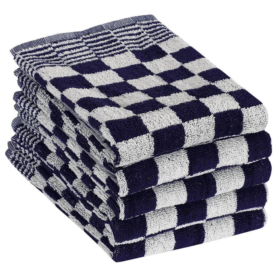 20-delige Keukendoekenset katoen blauw en wit Blauw en wit