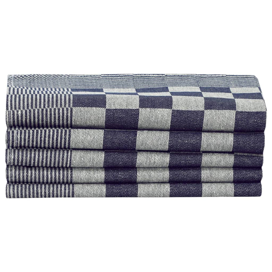 20-delige Keukendoekenset katoen blauw en wit Blauw en wit