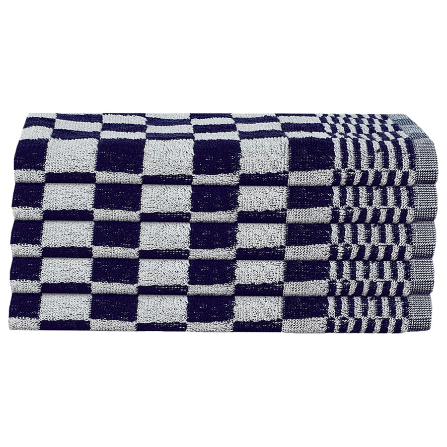 20-delige Keukendoekenset katoen blauw en wit Blauw en wit