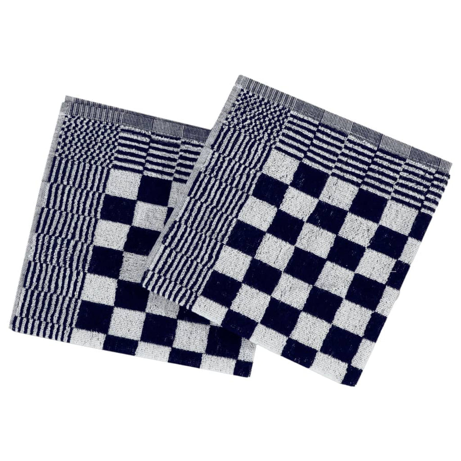 20-delige Keukendoekenset katoen blauw en wit Blauw en wit