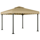 Pergola 3x3 m aluminum and steel taupe
