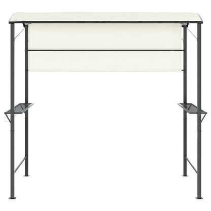 Prieel met dak 220x110x200 cm crèmekleurig