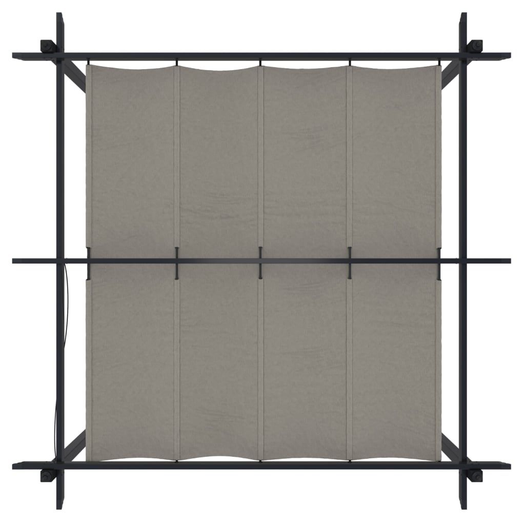 Tuinprieel Met Uittrekbaar Dak 3X3 M Kleurig 3 x 3 x 2.2 m Crème