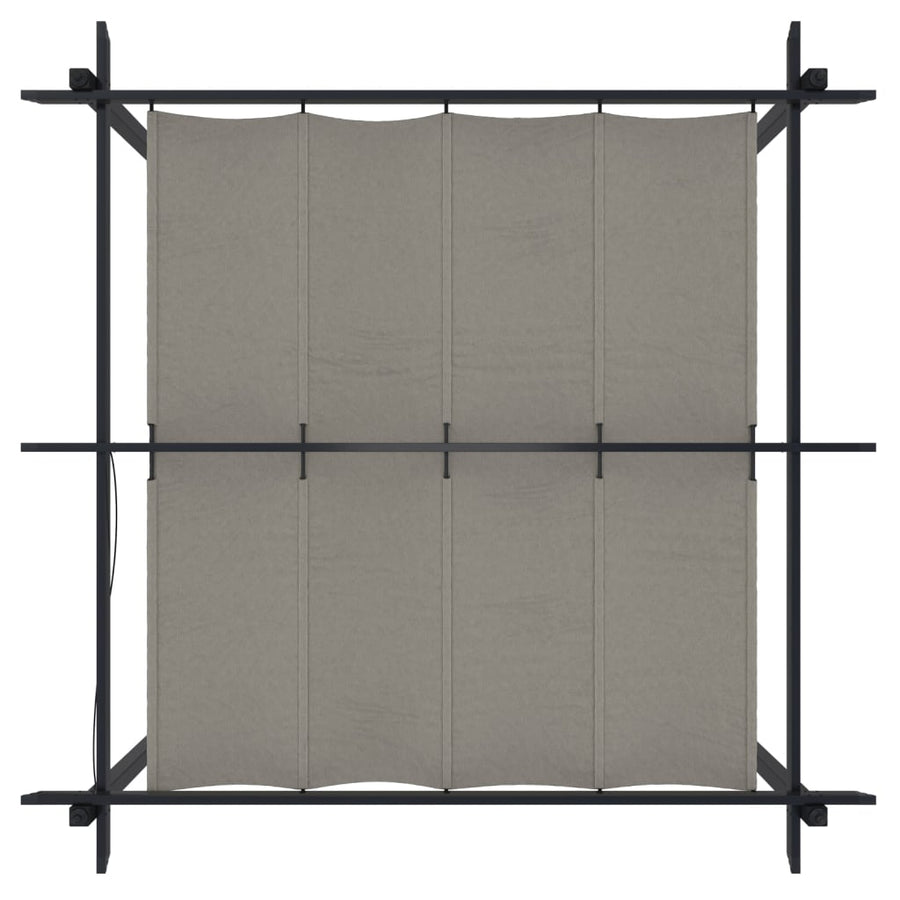 Tuinprieel Met Uittrekbaar Dak 3X3 M Kleurig 3 x 3 x 2.2 m Crème