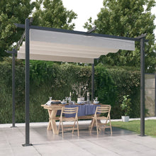 Tuinprieel Met Uittrekbaar Dak 3X3 M Kleurig 3 x 3 x 2.2 m Crème