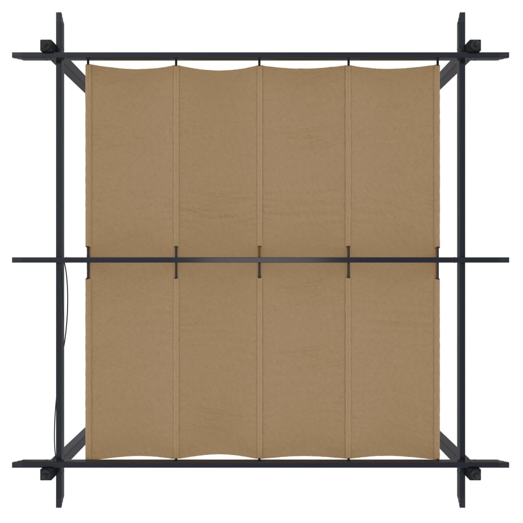 Tuinprieel Met Uittrekbaar Dak 3X3 M 3 x 3 x 2.2 m Taupe