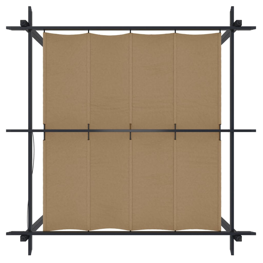 Tuinprieel Met Uittrekbaar Dak 3X3 M 3 x 3 x 2.2 m Taupe