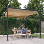 Partytent 3x3 m taupe uittrekbaar dak
