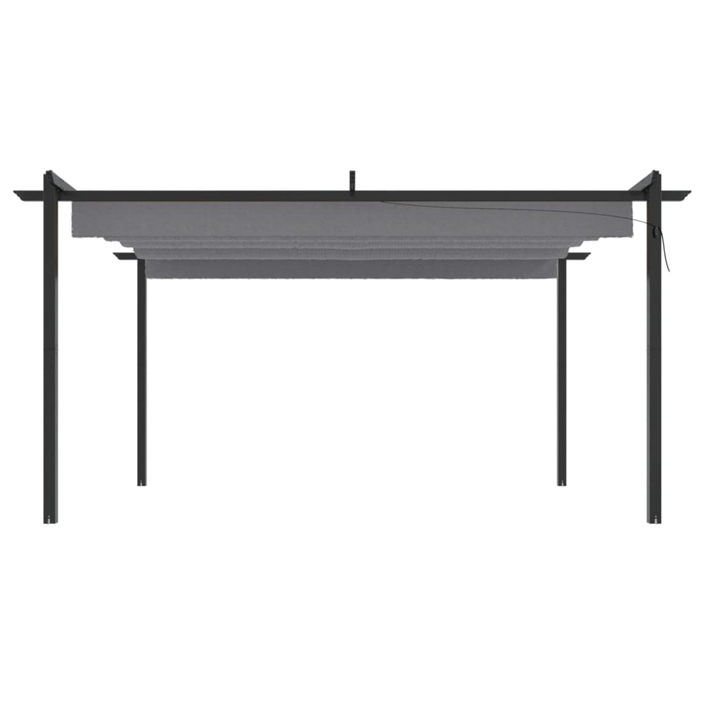 Tuinprieel Met Uittrekbaar Dak 4X3 M Kleurig 4 x 3 x 2.2 m Antraciet