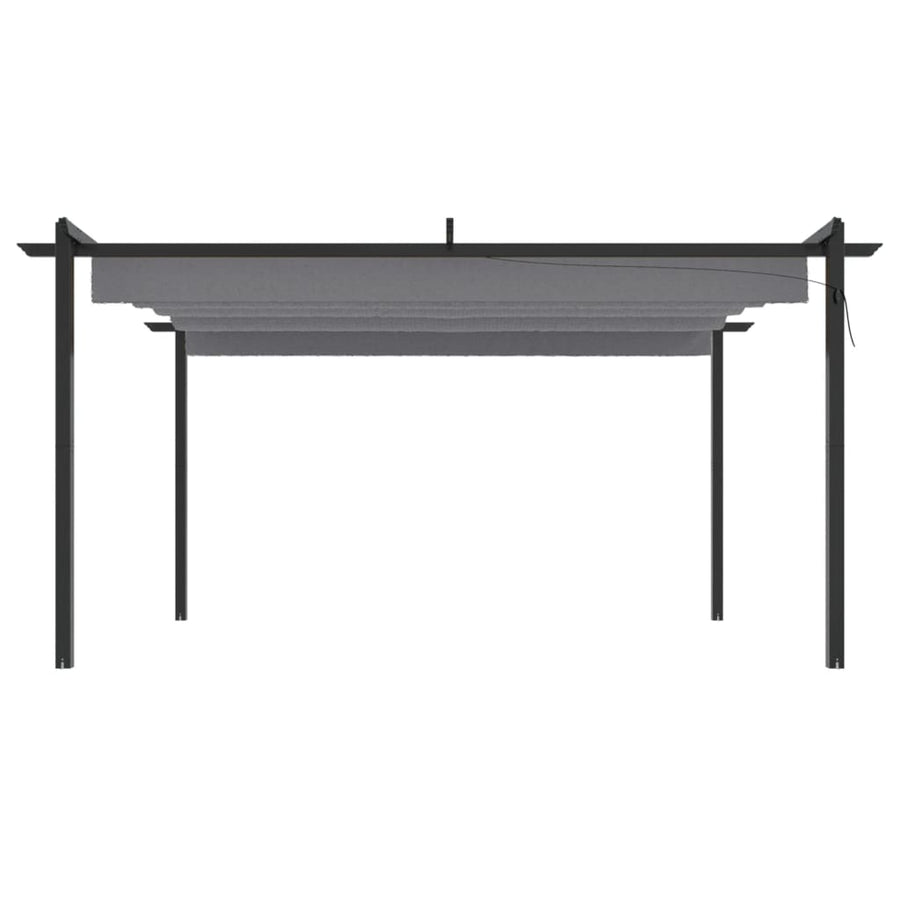 Tuinprieel Met Uittrekbaar Dak 4X3 M Kleurig 4 x 3 x 2.2 m Antraciet