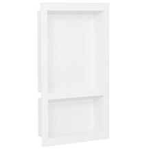 Douchenis met 2 vakken 41x69x9 cm hoogglans wit Wit sn1627