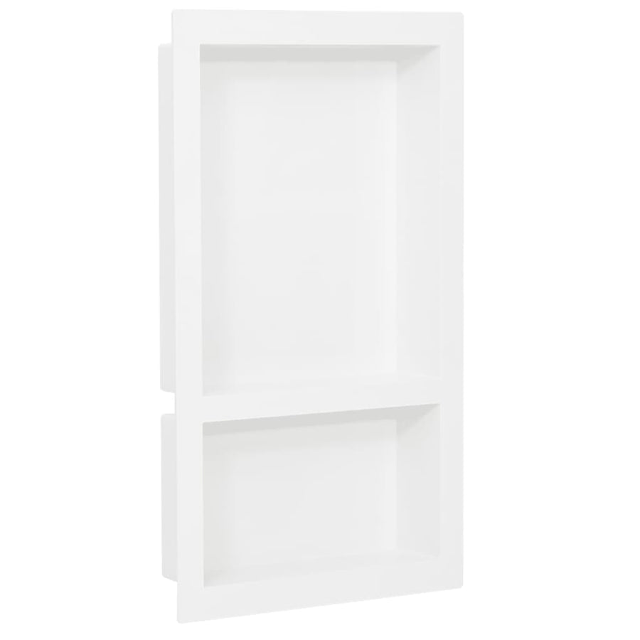 Douchenis met 2 vakken 41x69x9 cm hoogglans wit Wit sn1627