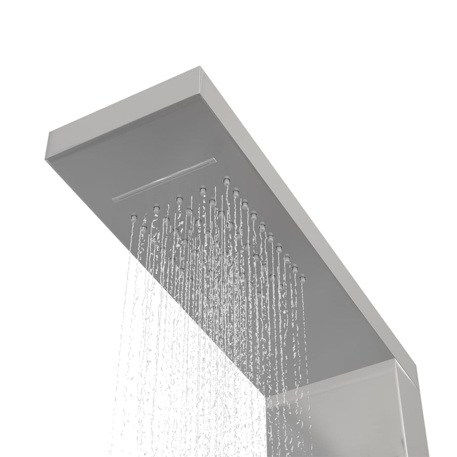 Douchepaneelsysteem Vierkant Roestvrij Staal 15 x 47 x 114 cm Zilver