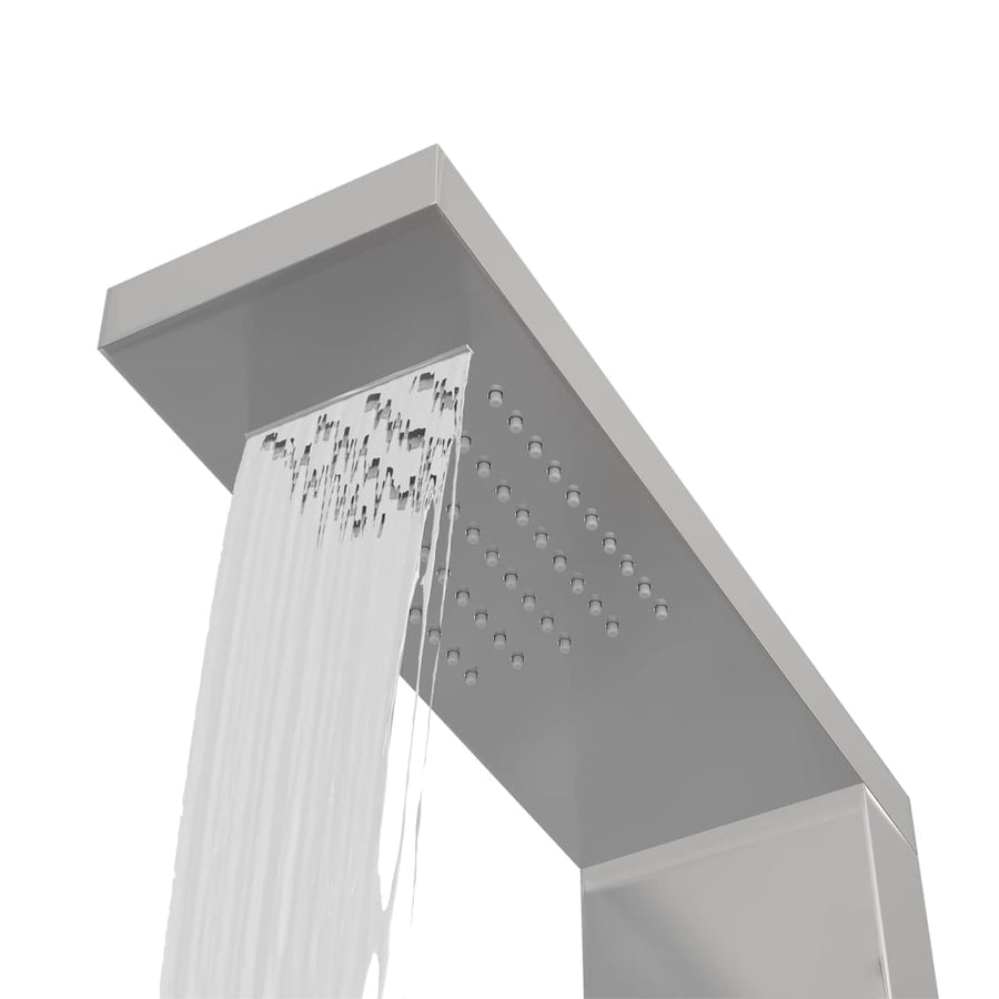 Douchepaneelsysteem Vierkant Roestvrij Staal 15 x 47 x 114 cm Zilver