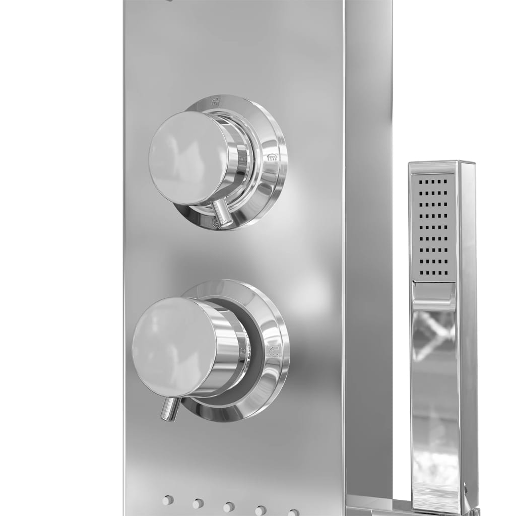 Douchepaneelsysteem Vierkant Roestvrij Staal 15 x 47 x 114 cm Zilver