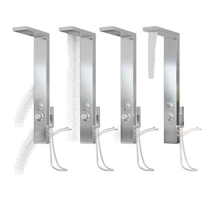 Douchepaneelsysteem Vierkant Roestvrij Staal 15 x 47 x 114 cm Zilver