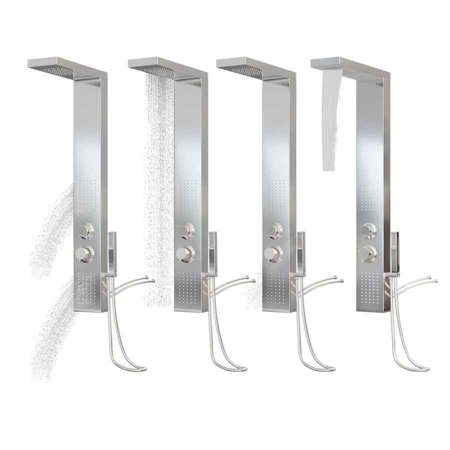 Douchepaneelsysteem Vierkant Roestvrij Staal 15 x 47 x 114 cm Zilver