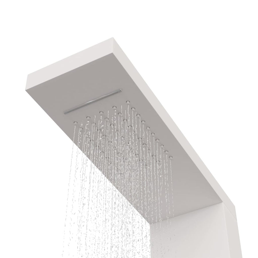 Douchepaneelsysteem aluminium wit 15 x 47 x 114 cm Wit