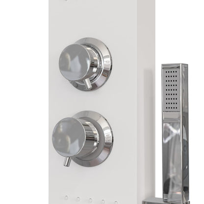 Douchepaneelsysteem aluminium wit 15 x 47 x 114 cm Wit