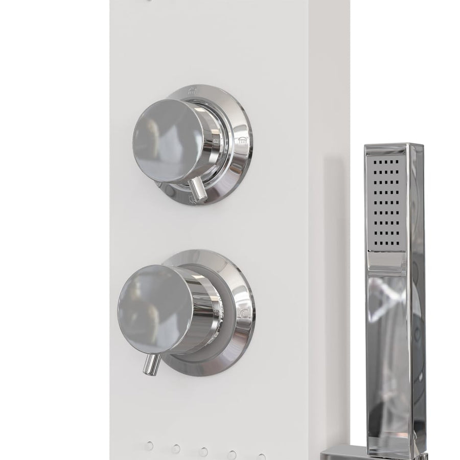 Douchepaneelsysteem aluminium wit 15 x 47 x 114 cm Wit