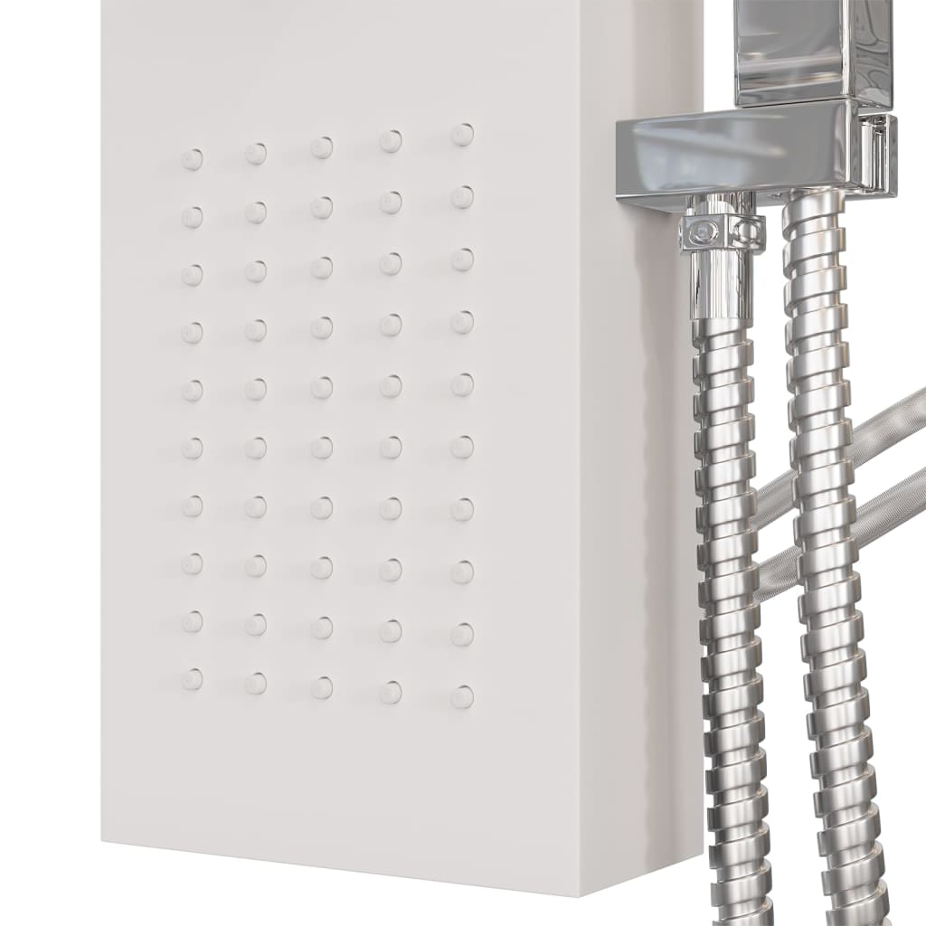 Douchepaneelsysteem aluminium wit 15 x 47 x 114 cm Wit
