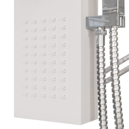 Douchepaneelsysteem aluminium wit 15 x 47 x 114 cm Wit