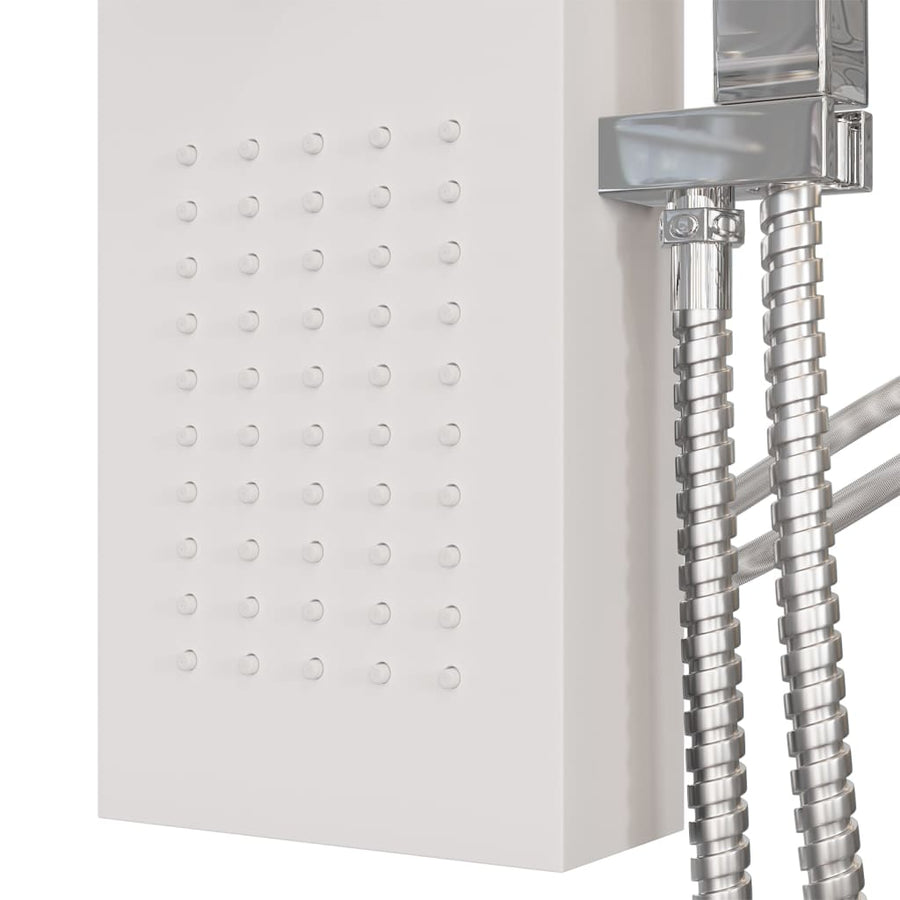 Douchepaneelsysteem aluminium wit 15 x 47 x 114 cm Wit