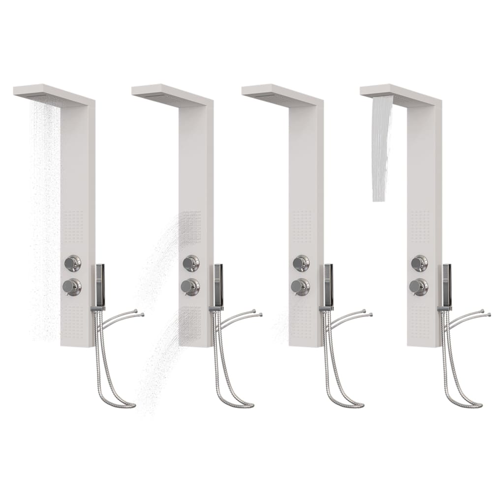 Douchepaneelsysteem aluminium wit 15 x 47 x 114 cm Wit